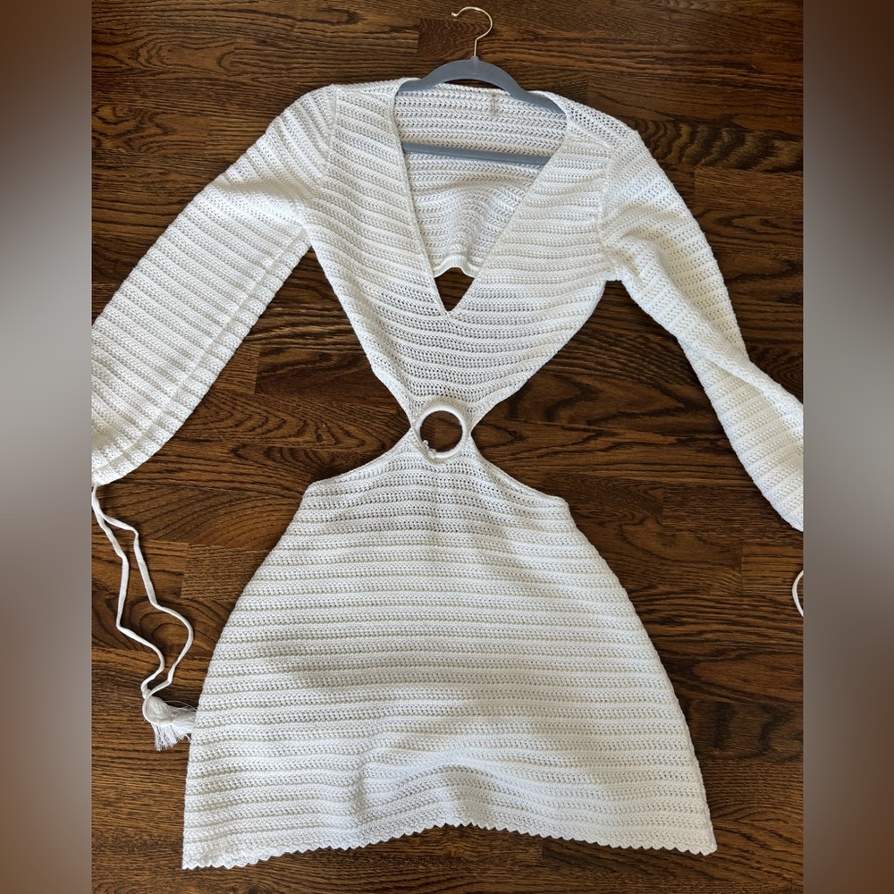 Devon Windsor swim coverup knit with cutouts